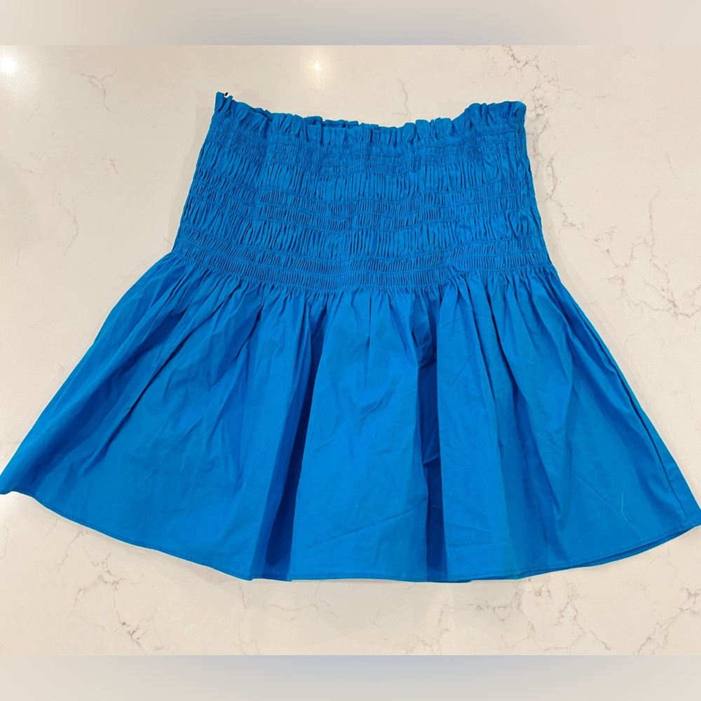 Royal blue High Waist Skirt - With Built-In Shorts